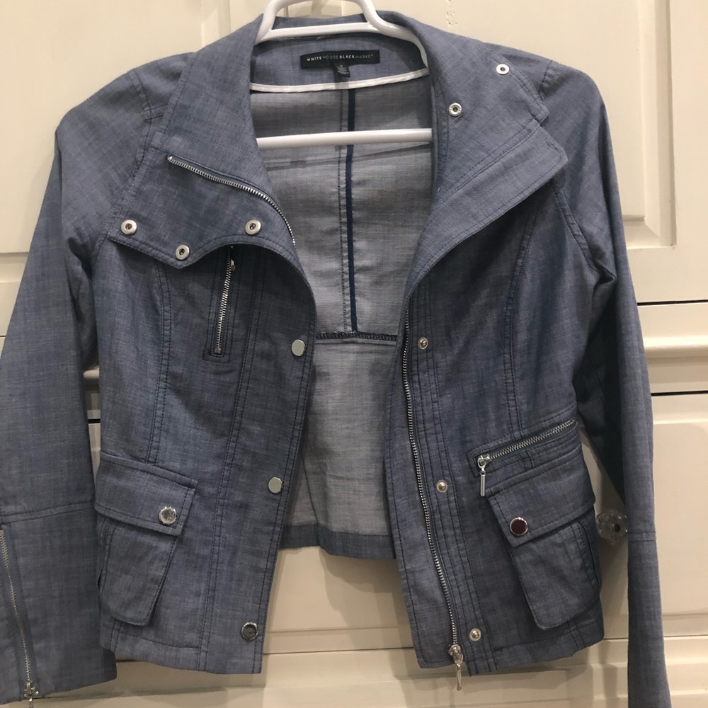 White House Black Market Blue Jacket NEVER WORN